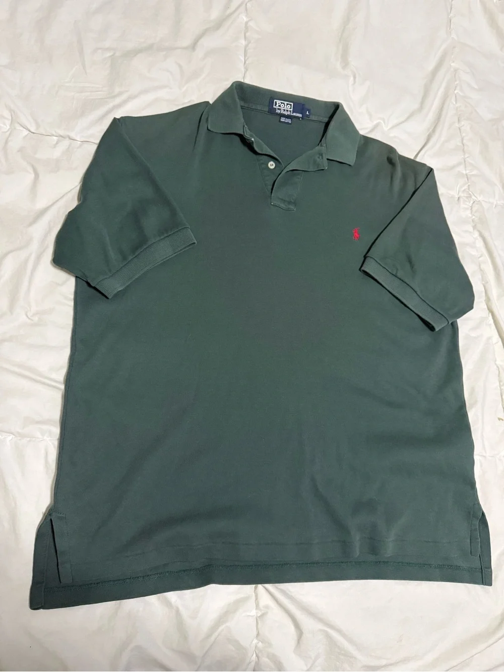 Ralph Lauren Dark Green Short-Sleeve Polo with Red Pony